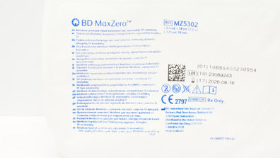 BD MZ5302 MaxZero Minibore Pressure Rated Extension Set 0.4ml x 7.0inch